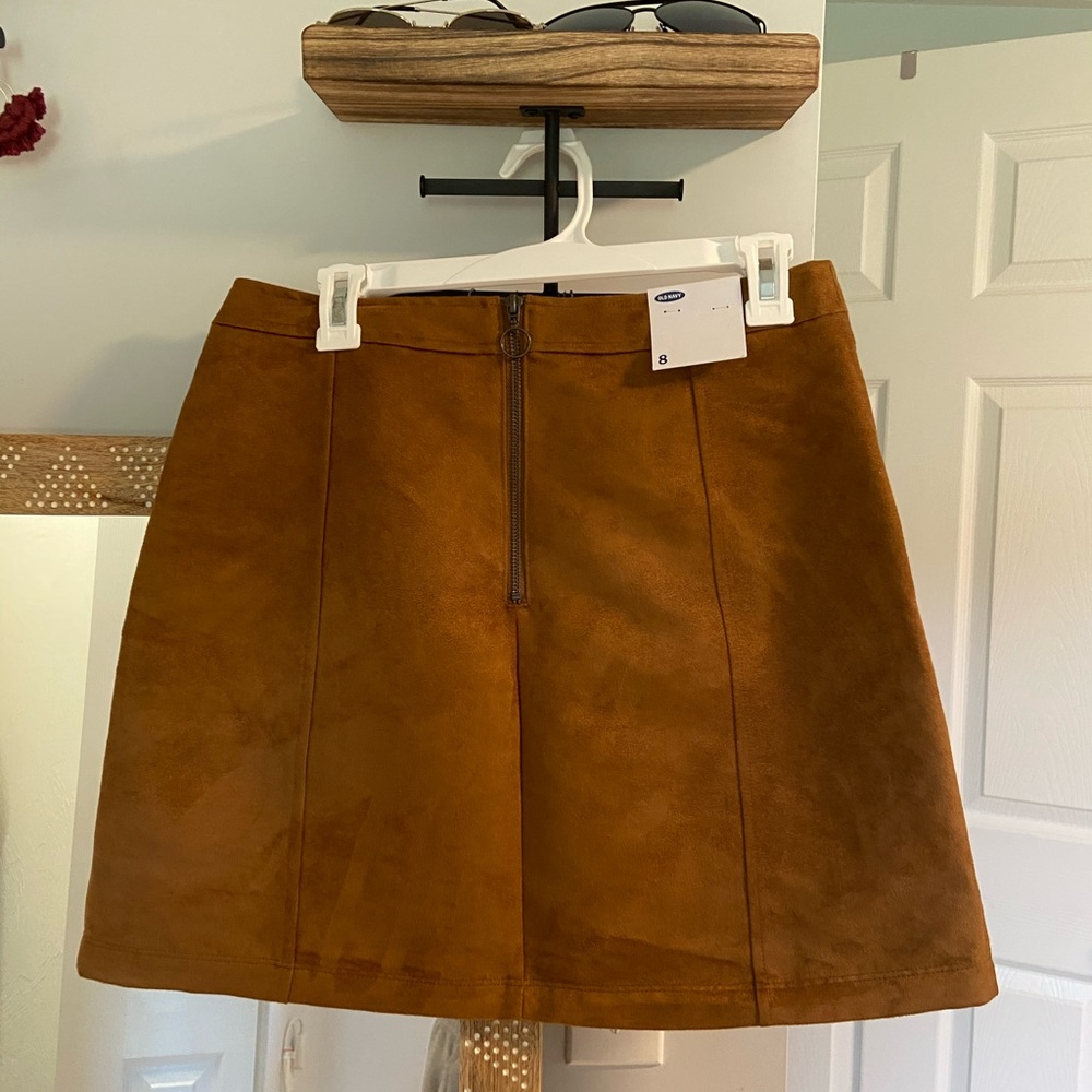 NWT Suede Camel Skirt